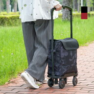 花柄横押しサイドカー 保冷バッグ付 横押し ショッピングカート シルバーカー シルバーカート ショッピン…
