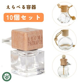 車用 芳香剤 瓶 容器 クリップ式 吊下げ 選べる 10個セット 5ml〜7ml程度 車 芳香剤 容器 精油 エッセンシャルオイル エアコン送風口 エアコン クリップ ガラス ガラス瓶 吊り下げ アロマ