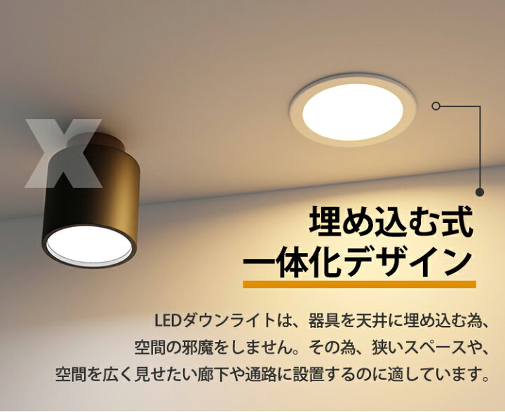 楽天市場】急げ!p5倍&2点で12%OFF☆10個set ダウンライト LED 埋込穴  