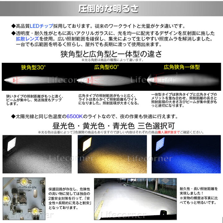 楽天市場】60%OFF+12%offクーポン☆地震・防災対策 CREE 作業灯 12v 