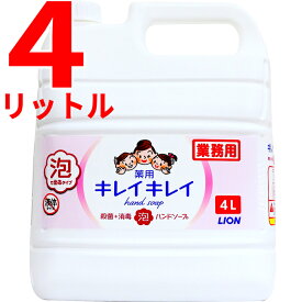 キレイキレイ 泡 詰め替え 4リットル 薬用 ハンドソープ シトラスフルーティ の香り 詰替え 詰替 詰め替え用 業務用 大型 殺菌＋消毒 ライオン キレイ キレイ