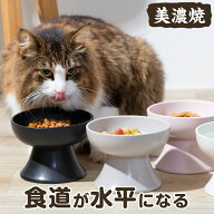 猫 フードボウル 餌皿 エサ皿 ペット 食器 磁器 犬 (小型犬)にも フードボール 高さがある 食べやすい 餌…