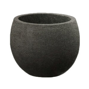 植木鉢 テラコッタ(素焼鉢)カイト ボール ダークブラック 黒 φ24cm×H20cm(8号 8寸)