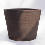 植木鉢 テラコッタ製 大型 レジスト（RESIST） コニック ダークブラウン（コゲ茶） / φ50cm×H40cm（17…