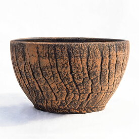 植木鉢 陶器製（ラスティック） ジャヤ シャロー（浅鉢） オレンジ（橙） φ26cm×H16cm（9号）