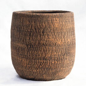 植木鉢 陶器製（ラスティック） ジャヤ バルーン オレンジ（橙） φ32cm×H34cm（11号）