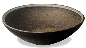 信楽焼 洗面ボウル いぶし窯変 手洗鉢 和風洗面台(器具付)幅36cm 日本製 送料無料