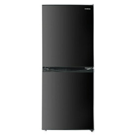 【設置＋リサイクル、対応可能！】アイリスオーヤマ 冷凍冷蔵庫 ひとり暮らし 142L 右開き 静音 2ドア コンパクト スリム 小さい ミニ ブラック IRSD-14A-B