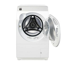 設置無料 ドラム式 洗濯機 SHARP シャープ ドラム式洗濯乾燥機 クリスタルホワイト 右開き ES-K10B-WR