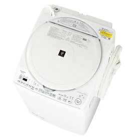 設置無料 タテ型 洗濯機 SHARP シャープ 全自動洗濯機 穴なし槽 ホワイト系 ES-TX8H-W