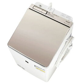 設置無料 タテ型 洗濯機 SHARP シャープ 全自動洗濯機 穴なし槽 ゴールド系 ES-PW8H-N