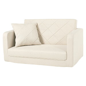 萩原 ソファベッド アイボリー LSF-4888-2P-IV