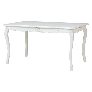 ハンプトンシリーズ ダイニングテーブル(アンティークホワイト) RKT-1692AWクラシックな上品さとモダンなテイストをあわせ持つアンティーク風ダイニングテーブル。