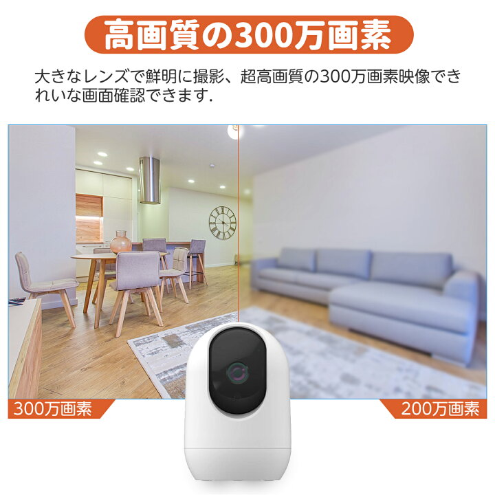 楽天市場 間もなく値段上がります 300万画素 スマホで遠隔操作 ペットカメラ 音声 首振り 見守りカメラ ペット カメラ 見守り 留守番 アプリ 赤ちゃん みまもりカメラ 犬 お留守番 見守り Wi Fi ネットワーク カメラ 防犯カメラ 屋内 家庭用 監視カメラ 小型