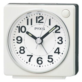 セイコークロック(Seiko Clock) 目覚まし時計 置き時計 アナログ 白パール 65×64×38mm PYXIS ピクシス NR449W