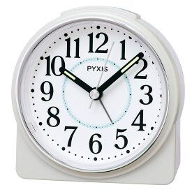 セイコークロック(Seiko Clock) 目覚まし時計 置き時計 アナログ 白パール 89×86×47mm PYXIS ピクシス NR451W
