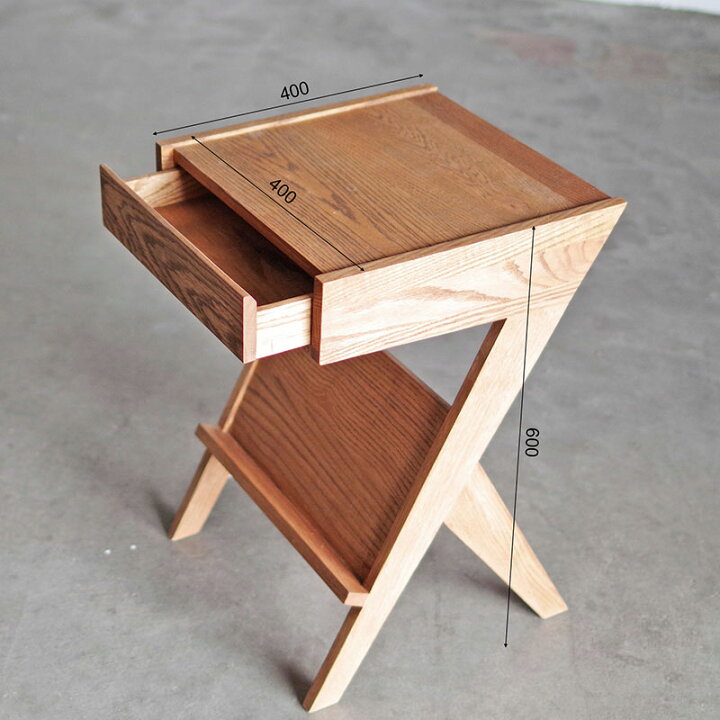 楽天市場】サイドテーブル 木製 無垢材【BI OAK DRAWER TABLE】 : LIFE 