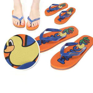 �y���K�i�zPANCOAT �p���R�[�g �A�q�� �C sandal �T���_�� POPDUCK PANCOAT LOGO PRINT FLIP FLOP (GRAPEFUIT ORANGE) �L�����N�^�[ �r�[�`�T���_�� �� �C �����Y ���f�B�[�X