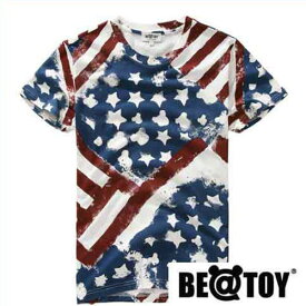 【送料無料】[正規品]BE@TOY BEAST U.S. Flag B&T_Red T-シャツ 半袖 夏 メンズ レディース オリジナル Tシャツ 半袖Tシャツ 韓国 1811182 430