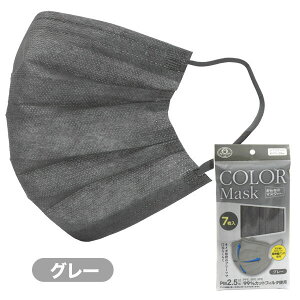 ふつうサイズマスク グレー7枚 不織布 マスク 花粉 おとな メンズ レディース 不織布マスク BFE PFE VFE 99%以上CUT ノーズワイヤー入り グレー
