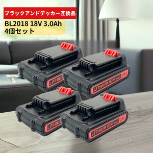 �u���b�N �A���h �f�b�J�[ �o�b�e���[ bl2018 �݊� 18V 3.0Ah MAX 20V �Ή� �d���H�� PSE�F�� ���i���Z�� �ی��H �[�d��Ή� BL1518 LB20 LBX20 LC1418 Longsafe (BL2018)