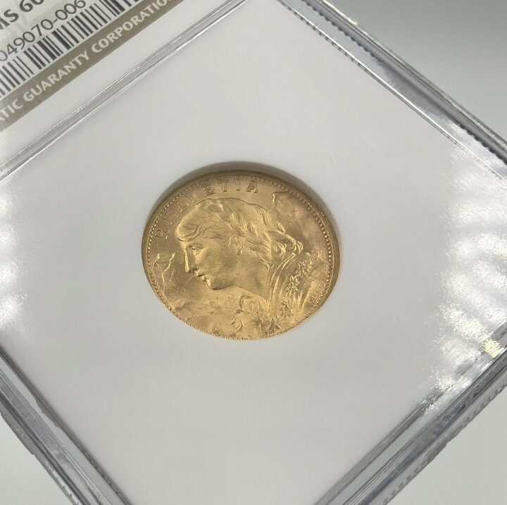 楽天市場】1935年 LB スイス ヘルヴェティア 20フラン 金貨 アルプスの 
