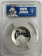 2020年 ツバル 硫黄島の戦い75周年追悼記念 5oz 5ドル 銀貨 エリザベス2世 PCGS社鑑定 PR70 DCAM FDI/初…