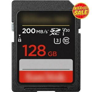 �y�y�V�X�[�p�[SALE���聚10%OFF�N�[�|���zSDXC�������[�J�[�h 128GB UHS-I U3 V30 Class10 �ő�Ǎ�200MB/s 4K�Ή� SDSDXXD-128G-GN4IN