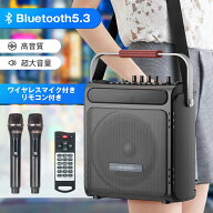 【楽天 カラオケ機器1位】スピーカーセット カラオケセット 拡声器 充電式 TFカード/USB/AUX/スマホ/Wind…