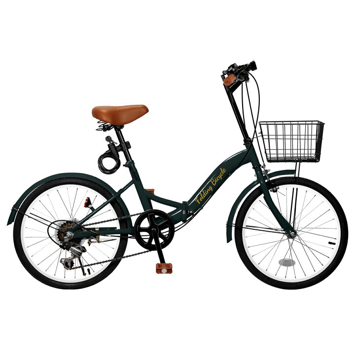 北見市発】折りたたみ自転車 G150127660 6段ギア 20インチ ブラック 