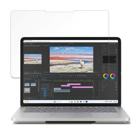Microsoft Surface Laptop Studio 2 向けの ガラスフィルム (極薄ファイバー) 【9H高硬度 光沢仕様】 保護フィルム 日本製