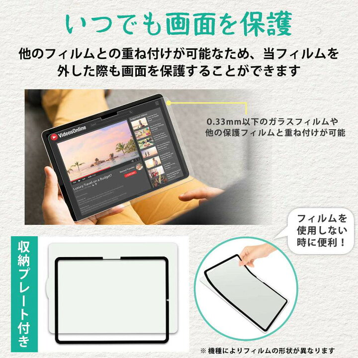 楽天市場】iPad ペーパーライク フィルム 着脱 式 iPad 第11世代 A16 