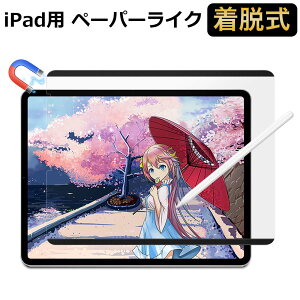 ペーパーライク フィルム 着脱式 iPad mini (A17 Pro) 2024年モデル / iPad mini6 ( 第6世代 ) 用 保護フィルム アンチグレア 反射低減 マグネット式