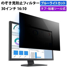 【ポイント2倍】 のぞき見防止フィルター 30インチ 16:10 プライバシーフィルター 覗き見防止フィルター パソコン モニター 用 除き見防止フィルター PC ブルーライトカット フィルム 液晶保護フィルム デスクトップ 画面保護フィルム ディスプレイ保護 覗きみ防止フィルム