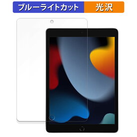 Apple iPad ( 第9世代 ) 2021 10.2インチ 向けの 保護フィルム ブルーライトカット フィルム 【光沢仕様】 日本製