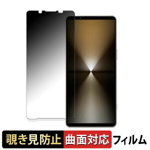 【ポイント2倍】 SONY Xperia 1 VI 向けの 【180度 曲面対応】 覗き見防止 フィルム ブルーライトカット アンチグレア 日本製