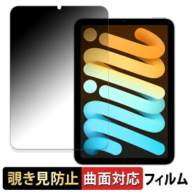 【ポイント2倍】 iPad mini ( A17 Pro ) 第7世代 ( 2024 ) 8.3インチ 向けの 【180度 曲面対応】 覗き見防止 フィルム ブルーライトカット アンチグレア 日本製