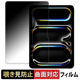 Apple iPad Pro 11インチ M4 2024 向けの 【180度 曲面対応】 覗き見防止 フィルム ブルーライトカット 光沢仕様 日本製