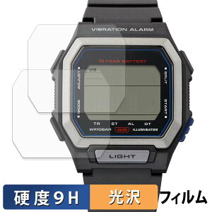 CASIO Collection W-738H �V���[�Y (2���Z�b�g) �p �ی�t�B���� �y 9H���d�x ����d�l �z �t�B���� �����K���X�Ɠ����̍��d�x ���{��