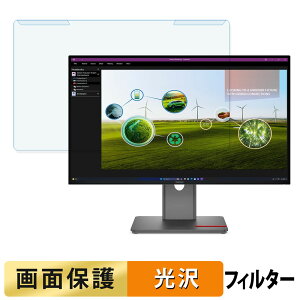 【ポイント2倍】 取り外し簡単 Lenovo ThinkVision P27Q-40 ブルーライトカット フィルター 光沢仕様 液晶保護 プロテクター