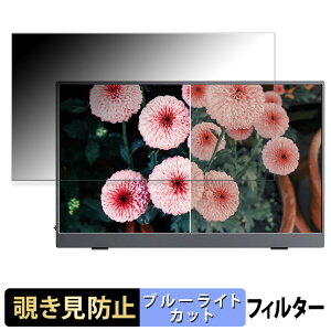 CUIUIC モバイルモニター 15.6インチ 156DM2 15.6インチ 16:9 覗き見防止 プライバシーフィルター ブルーライトカット 保護フィルム アンチグレア タブ・粘着シール式