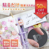【新発売記念50％OFF】＼ 貼るだけ簡単 穴あけ不要 ／ 【整理収納アドバイザー監修】 ファイリングシール…