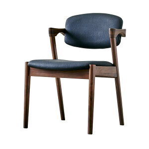 ダイニングチェア 4脚セット 肘付き 完成品 無垢 木製 天然木 PVC ファブリック 北欧 ダイニングチェアー ウォールナット ダイニング用 四脚セット おしゃれ ココア