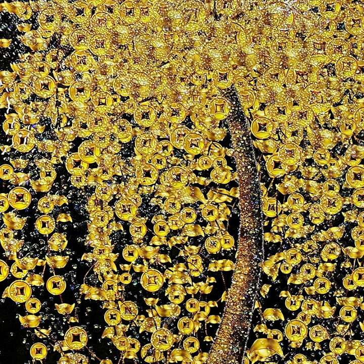 楽天市場】水晶パネル アートパネル 90×160cm 開運画 金フレーム付き 