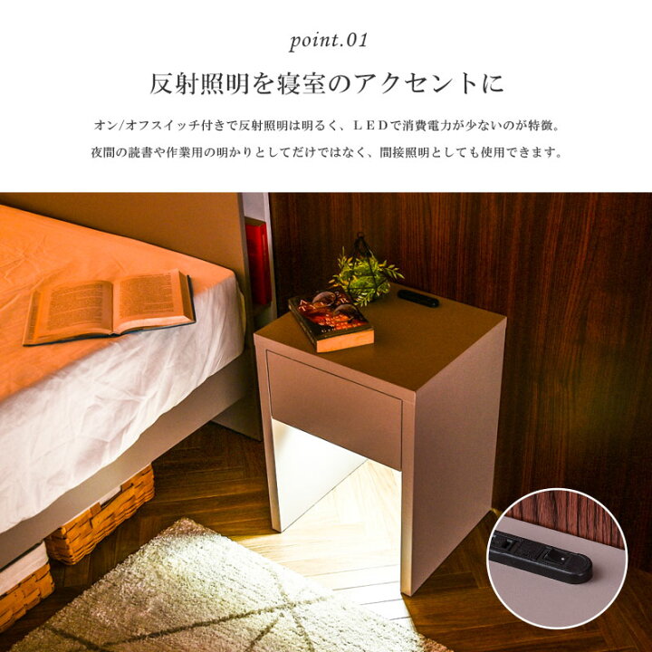 楽天市場】【大好評！】ナイトテーブル サイドテーブル 幅35cm 角型 