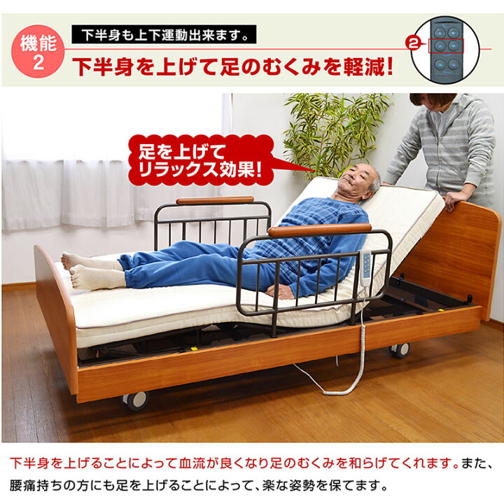楽天市場】楽天1位 高品質×低価格 楽々移動 自由自在 介護ベッド 電動 