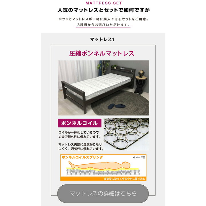 楽天市場】ダブルベッド 【高級ピロートップポケットマット付き 