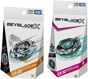 [2��Z�b�g] �^�J���g�~�[ BEYBLADEX �x�C�u���[�hX UX-08 �X�^�[�^�[ �V���o�[�E���t 3-80FB + CX-10 �u�[�X�^�[ �E���t�n���gF0-60DB