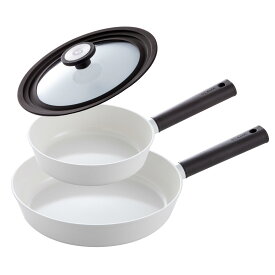 【今だけ20%OFF！】セラミックフライパン 3点セット 20cm 26cm 兼用フタ(22/24/26cm対応) IH&ガス火 対応 GLAMP. グランプ フライパン グリルパン 焦げ付き防止機能 天然ミネラル 安全 セラミック コーティング PFASフリー PFOA不使用 父の日 トライアルセット