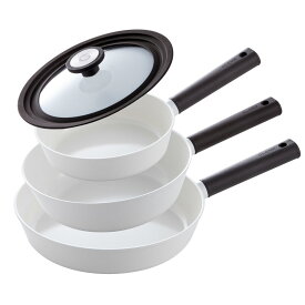 【今だけ20%OFF！】セラミックフライパン 4点セット 20cm 24cm深型 26cm 兼用フタ(22/24/26cm対応) IH&ガス火 対応 GLAMP. グランプ フライパン グリルパン 焦げ付き防止機能 天然ミネラル 安全 セラミック コーティング PFASフリー PFOA不使用 トライアルセット